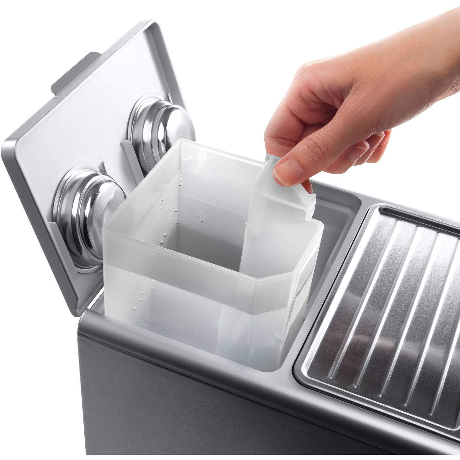 Alt View 1. De'Longhi - 15-Bar Pump Espresso and Cappuccino Machine, Stainless Steel - Stainless Steel.