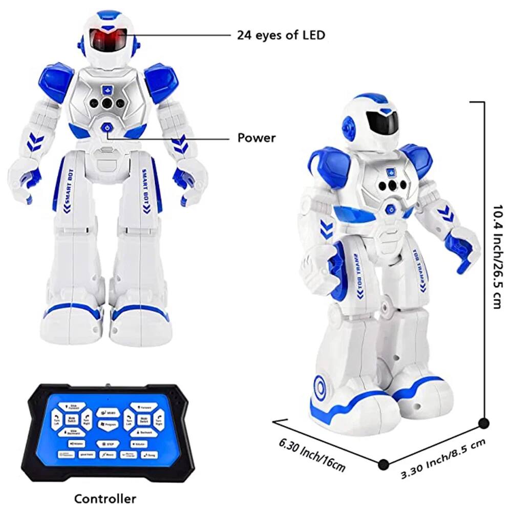 24 eyes of LED  
BOT SMART  
SMART BOT  
Power  
TRAMS <<  
TOS <SMART  
10.4 cm Inch/26.5  
Controller  
6.30 Inch/16cm  
3.30 Inch/8.5 cm