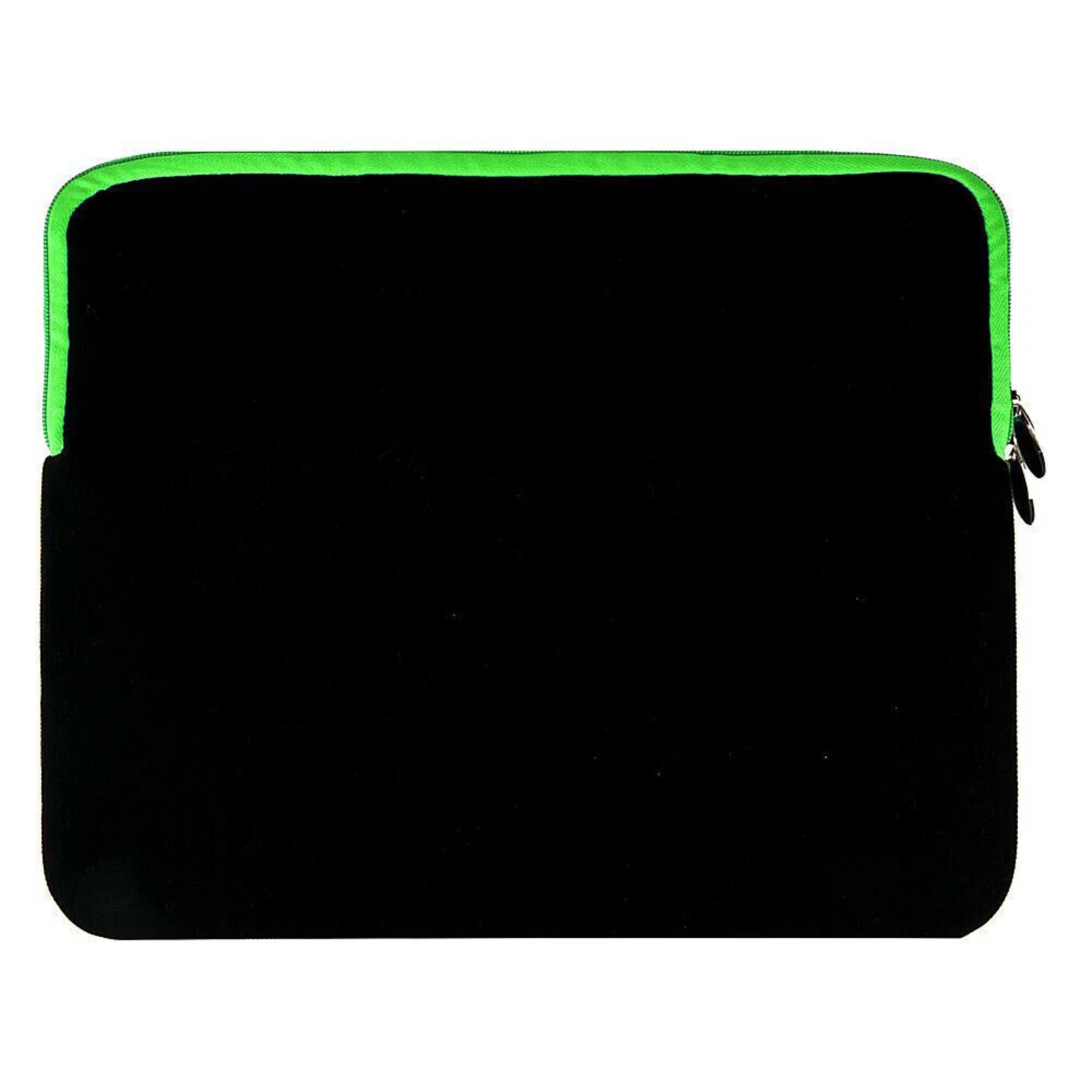 Angle. Kitcheniva - Laptop Neoprene Sleeve Case Carry Bag For 15" Laptop Black/Green - Black/Green.