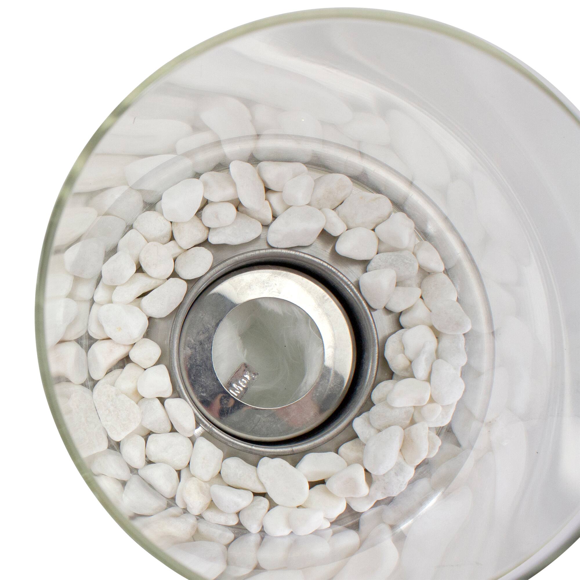 Alt View 4. Northlight - Bio Ethanol Round Portable Fireplace with Base - 10.5" - Silver - Silver.