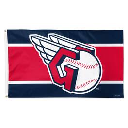 WinCraft - Cleveland Guardians 3' x 5' Horizontal Stripe Deluxe Single-Sided Flag - Multicolor
