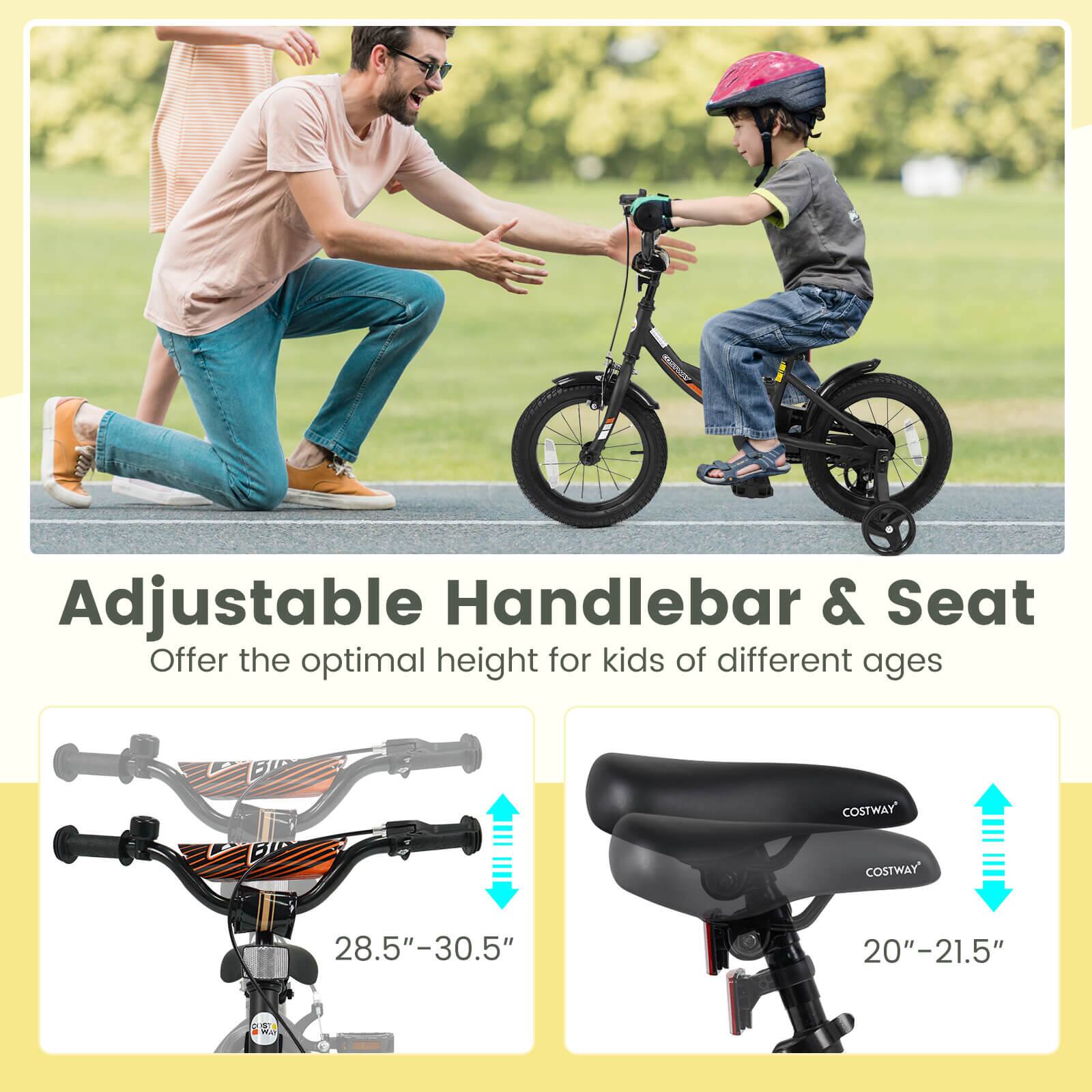 Adjustable Handlebar & Seat  
Offer the optimal height for kids of different ages  

28.5"–30.5"  

20"–21.5"
