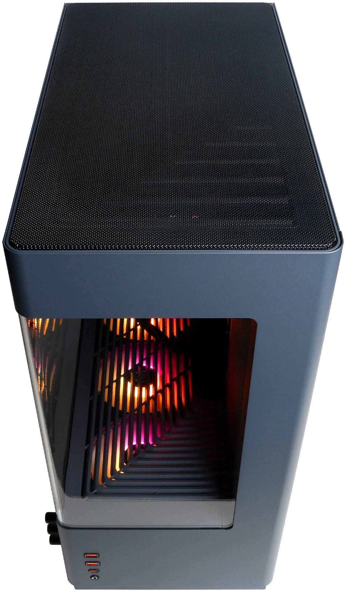 Alt View 2. CyberPowerPC - Gaming Desktop - Intel Core Ultra 7 265F - NVIDIA GeForce RTX 5060 Ti 8GB - 16GB DDR5 - 1TB PCIe 4.0 SSD - Gray.