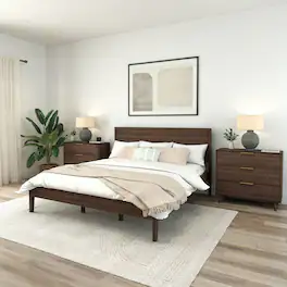 Plank+Beam - Haven King Bed, Walnut - Walnut