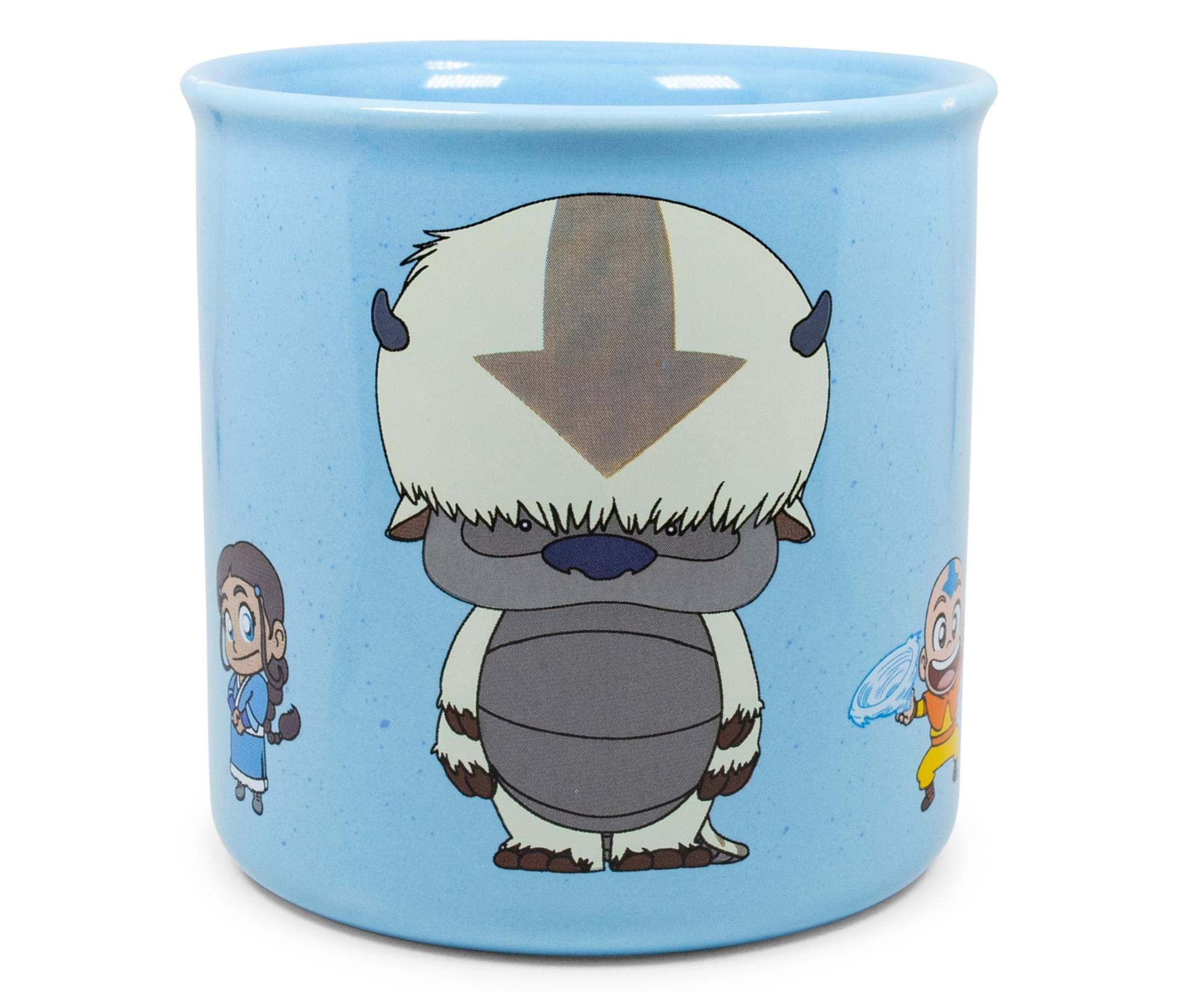 Silver Buffalo - Avatar: The Last Airbender Chibi Character Ceramic Camper Mug | Holds 20 Ounces - Blue
