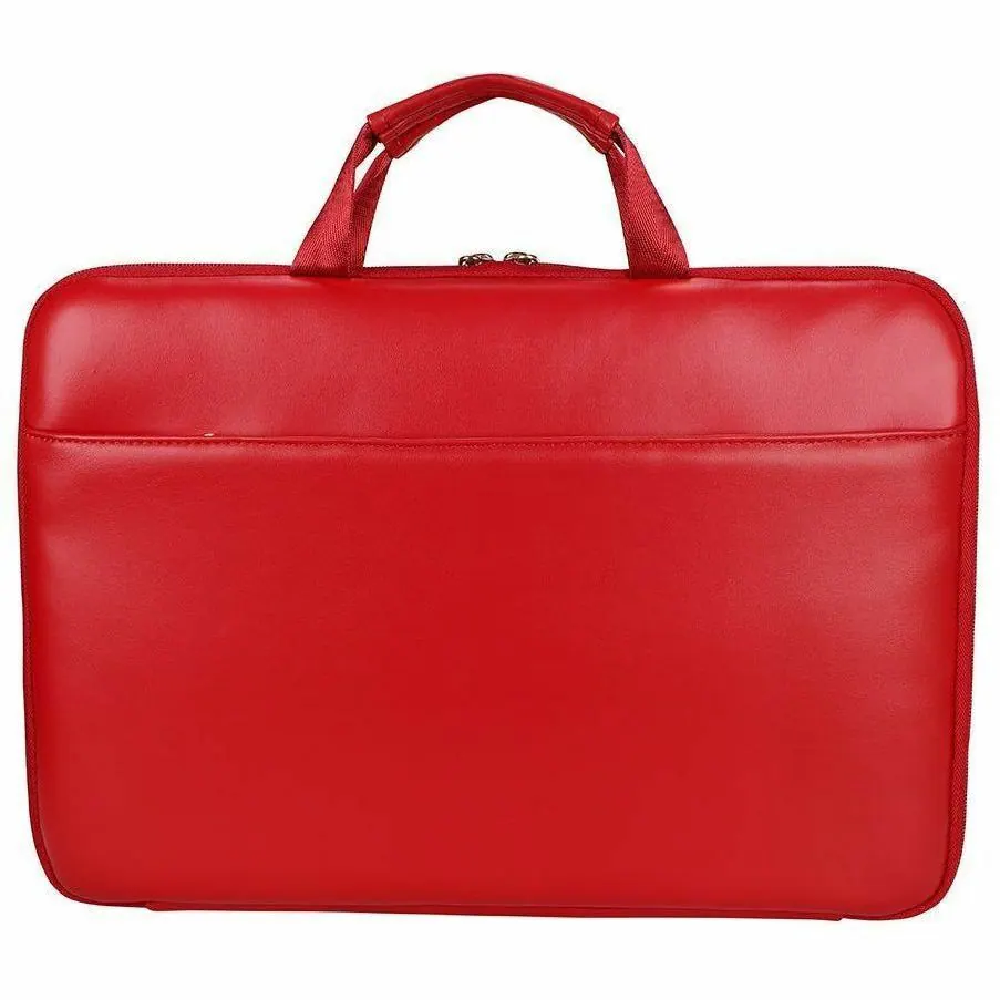 Alt View 3. ECO STYLE - Sandy Lisa Capri Carrying Case (Sleeve) for 14" Notebook - Red - Scratch Resistant - Chevron Printed - Handle - 10.4" - Red.