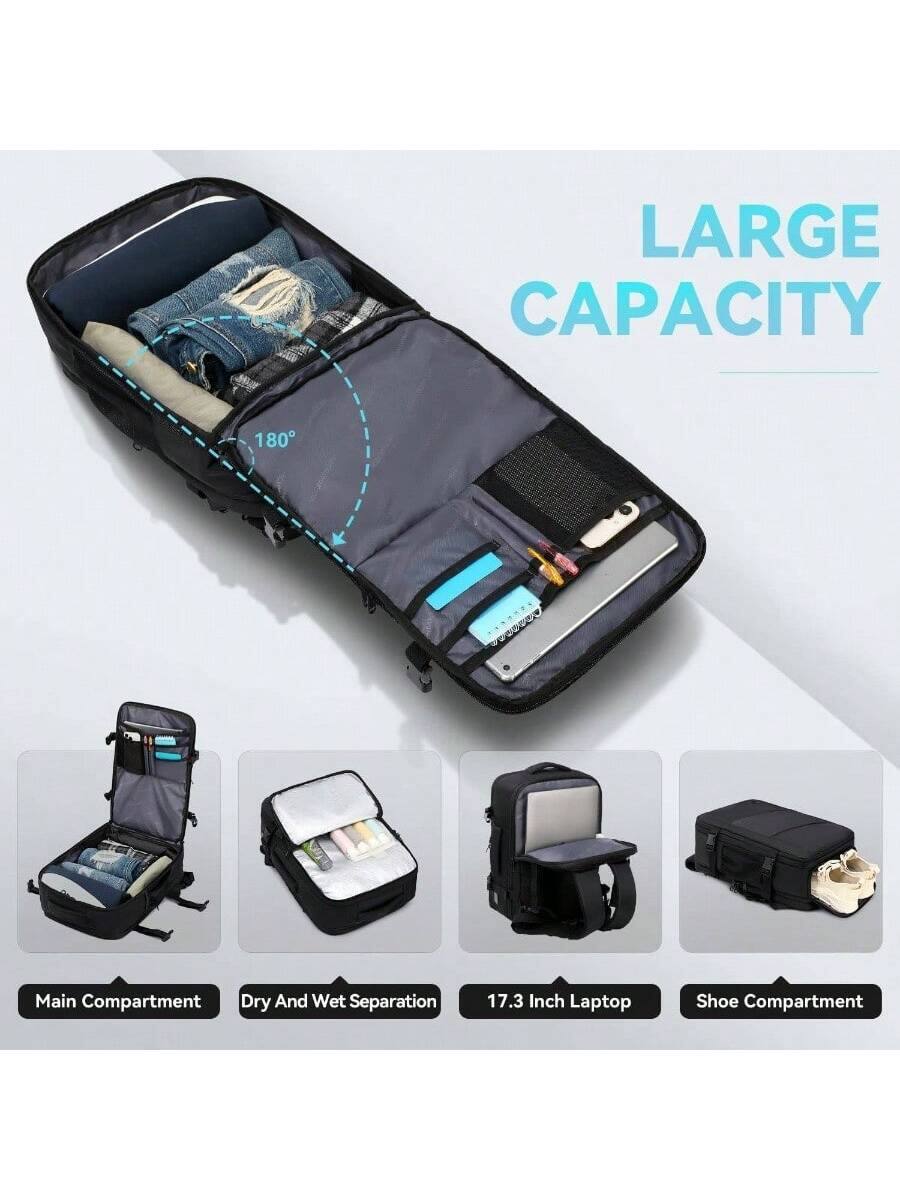 LARGE CAPACITY

Main Compartment

Dry And Wet Separation

17.3 Inch Laptop

Shoe Compartment