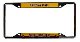 Rico Industries - Arizona State Sun Devils Chrome EZ View License Plate Frame - Multi
