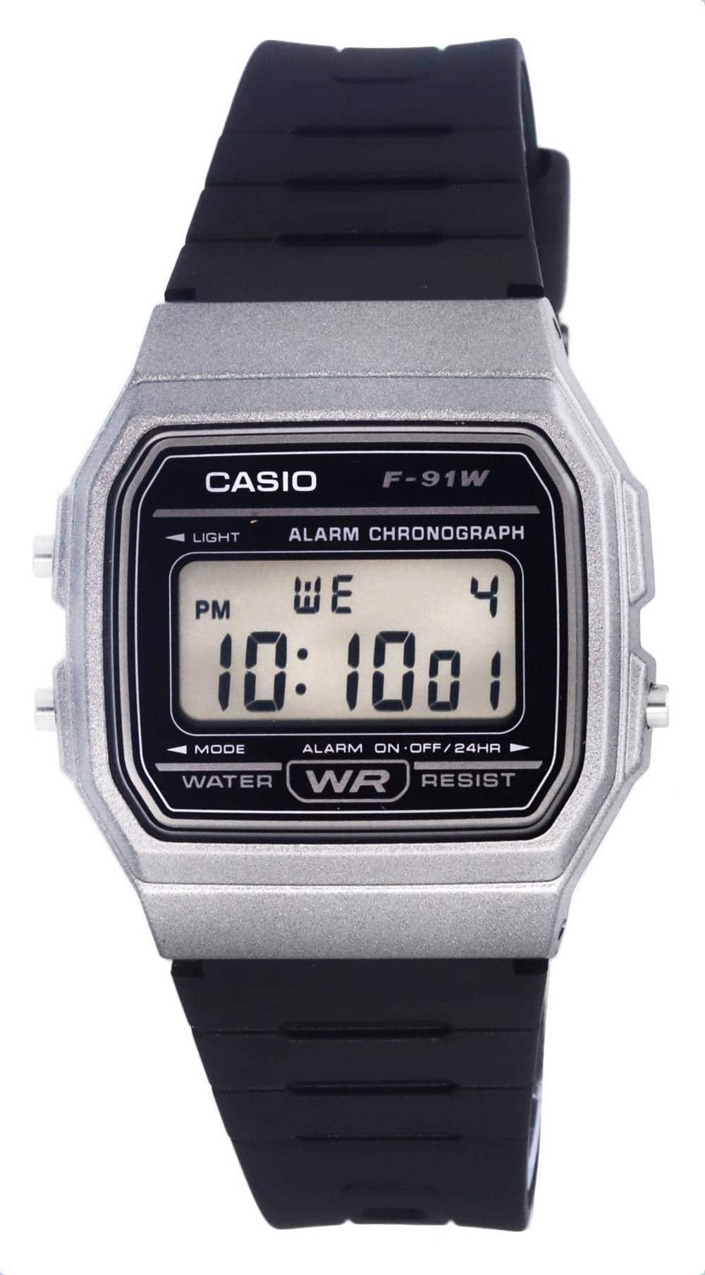 Casio - Digital Resin Dial Quartz F-91WM-1B F91WM-1B Men's Watch - Black price history on PriceWatchPro