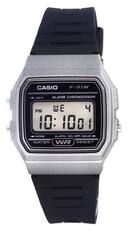 CASIO F-91W
LIGHT ALARM CHRONOGRAPH
PM WE 4
10:1001
MODE ALARM ON/OFF/24HR
WATER WR RESIST