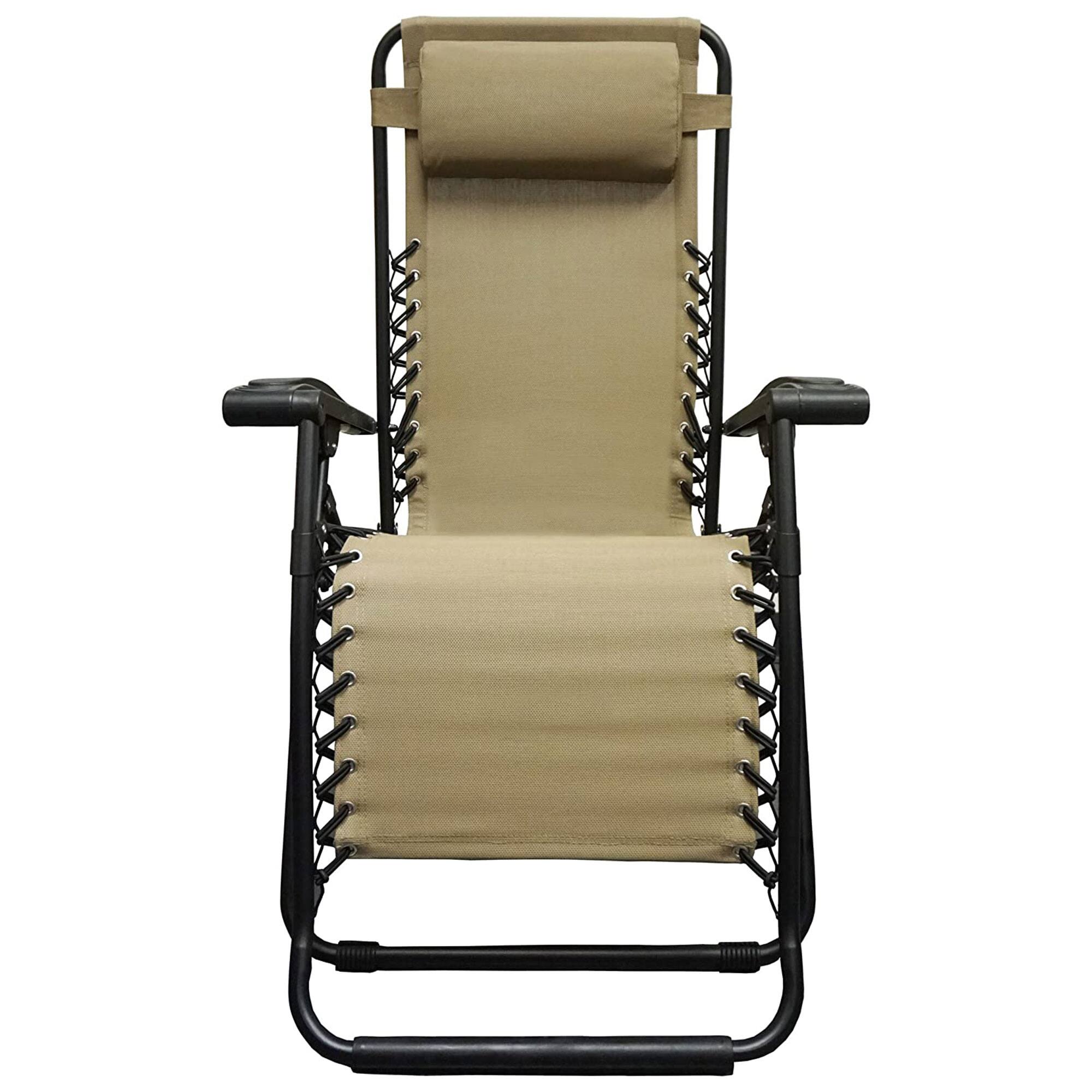 Alt View 7. Caravan Sports - Caravan Sports Zero Gravity Outdoor Folding Camping Patio Lounge Chair, Beige - Beige.