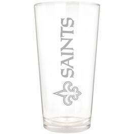 Great American Products - New Orleans Saints Etched 16oz. Vertical Rally Cry Pint Glass - Multicolor