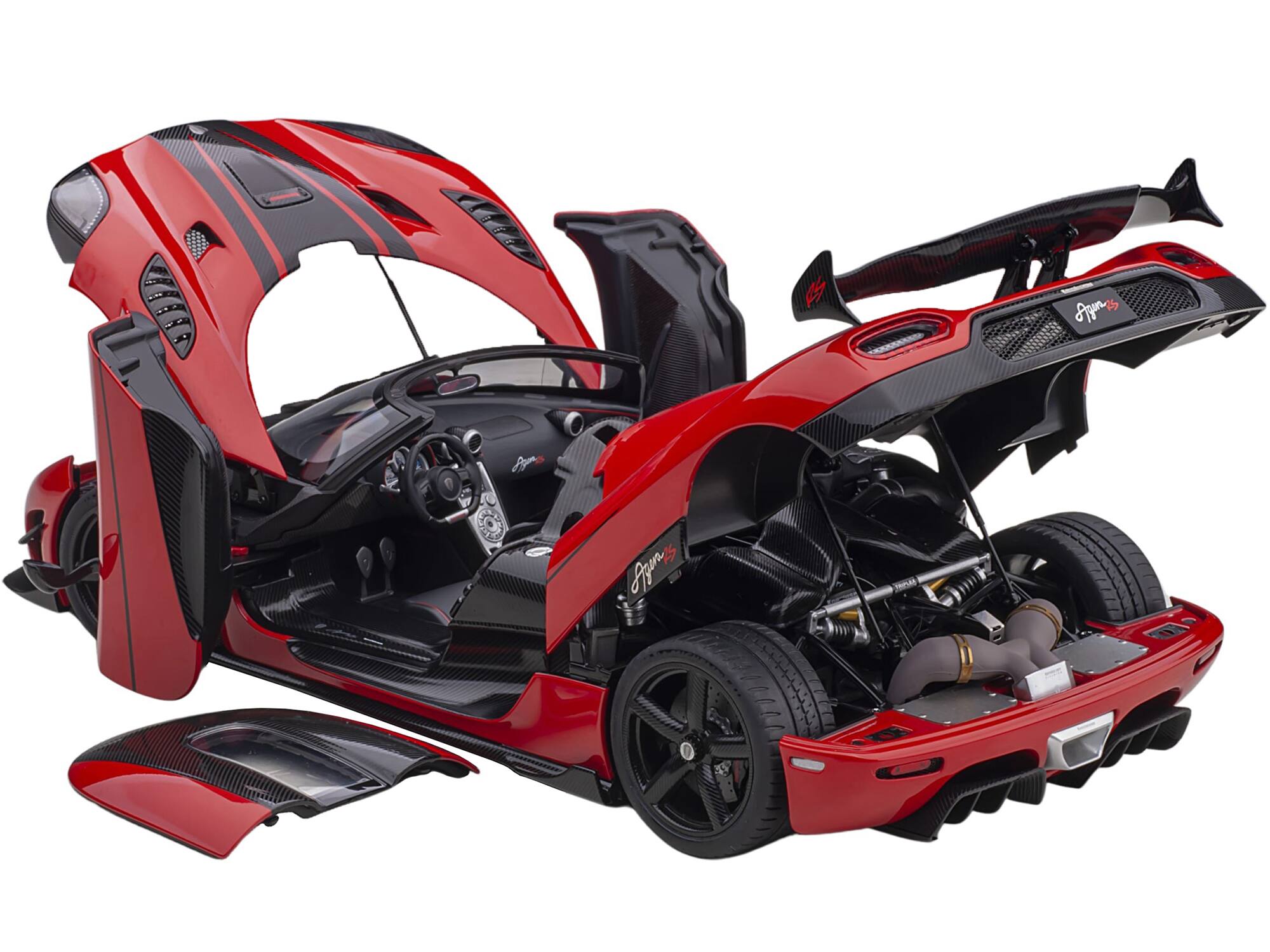 Alt View 1. Autoart - Koenigsegg Agera RS Chili Red with Black Accents 1/18  Model Car by Autoart.