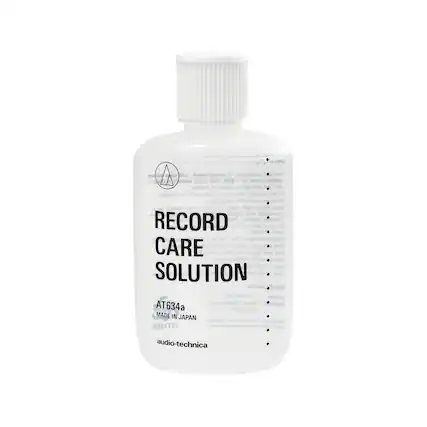 **RECORD CARE SOLUTION**
**AT634a**
MADE IN JAPAN
**audio-technica**
---
**KEEP OUT OF REACH OF CHILDREN**
**IF ACCIDENTALLY INGESTED, CALL YOUR LOCAL POISON CONTROL CENTER OR EMERGENCY ROOM IMMEDIATELY.**
**IF IN EYES, FLUSH WITH WATER FOR 15 MINUTES AND CONTACT A PHYSICIAN.**
**IF ON SKIN, WASH WITH WATER.**
**IF INHALED, MOVE TO FRESH AIR.**
**KEEP TIGHTLY CLOSED.**
**CONTENTS: WATER, SURFACTANT, OTHER**
**MADE IN JAPAN**