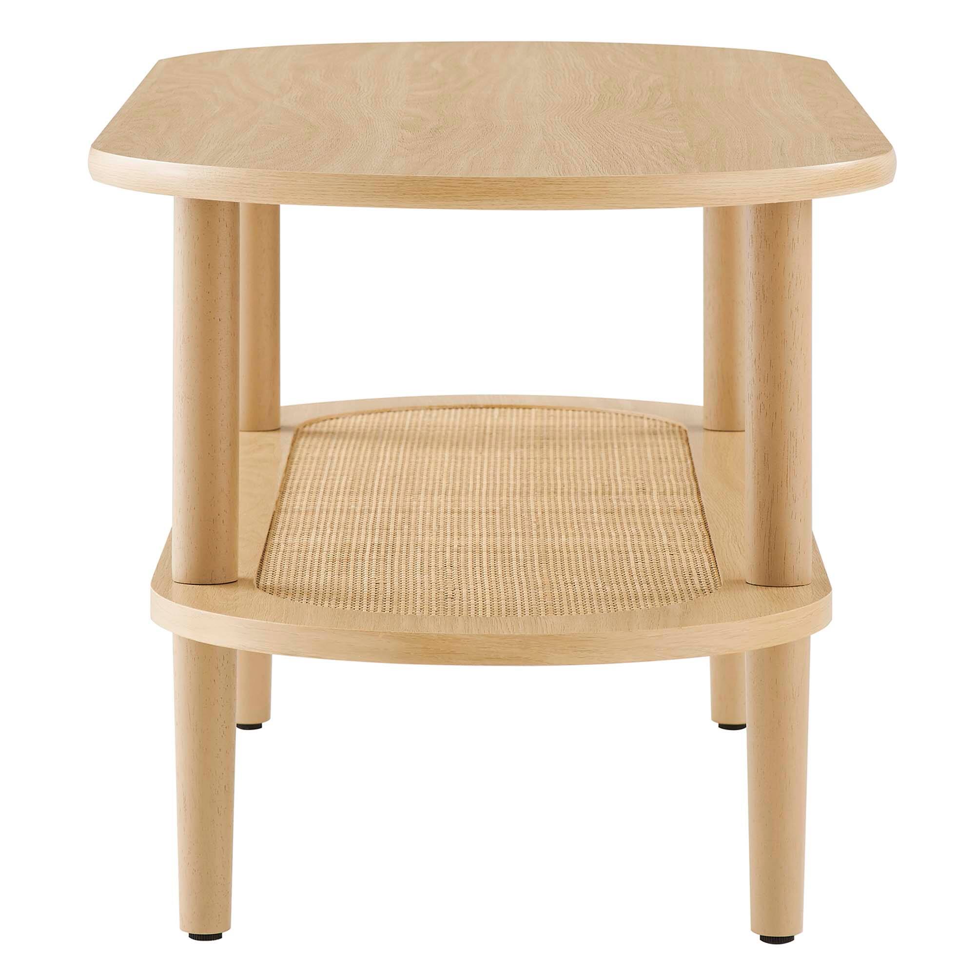 Alt View 2. Modway - Torus Oval Coffee Table by Modway - Oak.