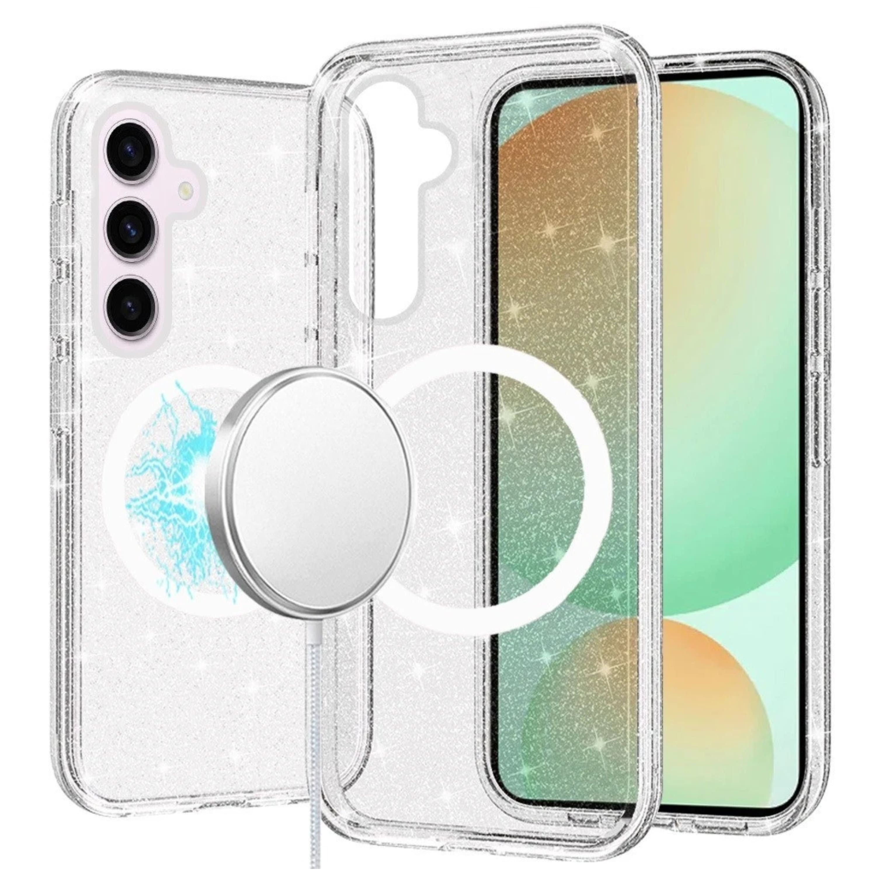Kitcheniva - Glitter Magnetic Circle Translucent Protective Cover For Samsung Galaxy S24 FE - Clear price history on PriceWatchPro