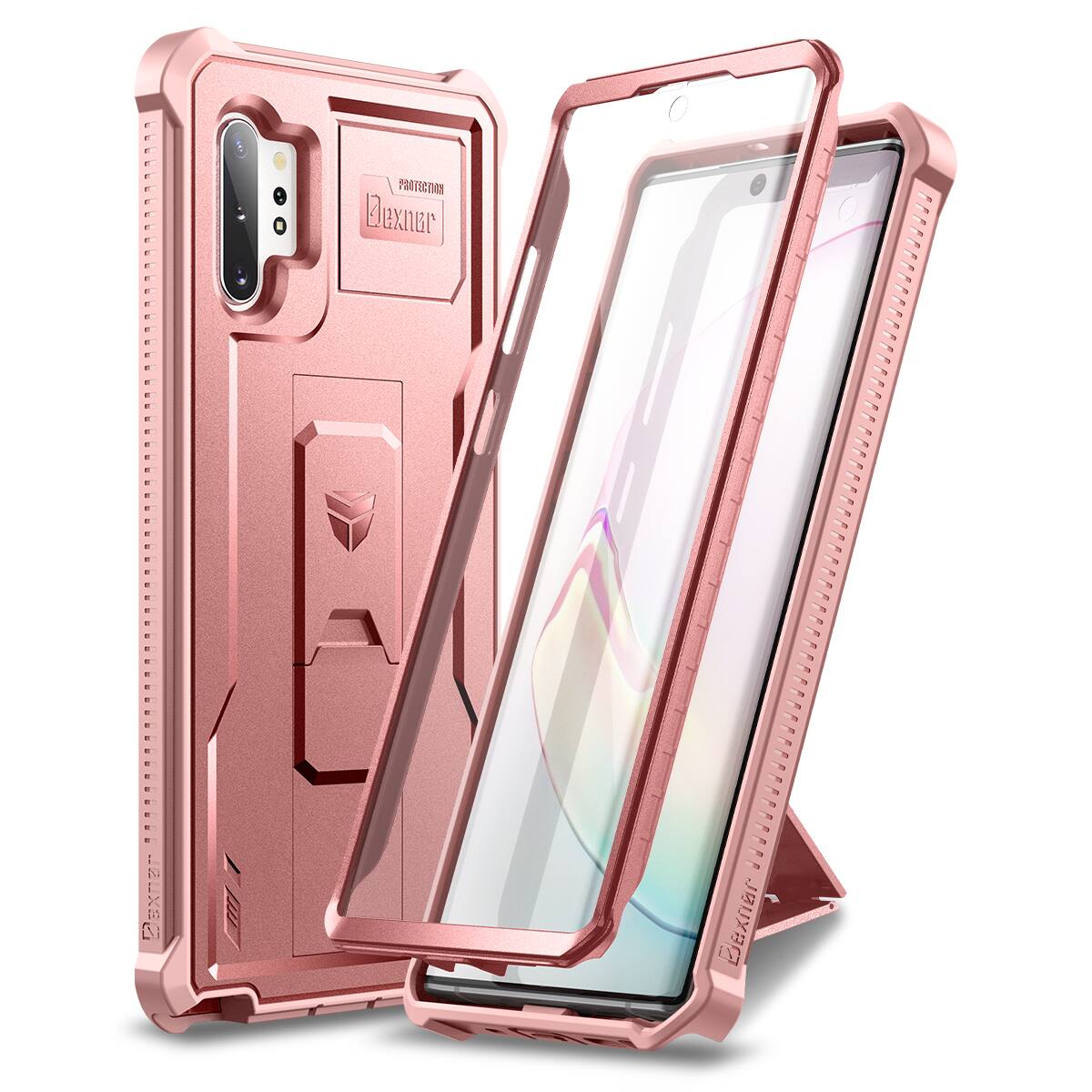 dexnor - for Galaxy Note 10+ Plus Case,[Built in Screen Protector and Kickstand] Military Grade Protection - Rose Gold price history on PriceWatchPro