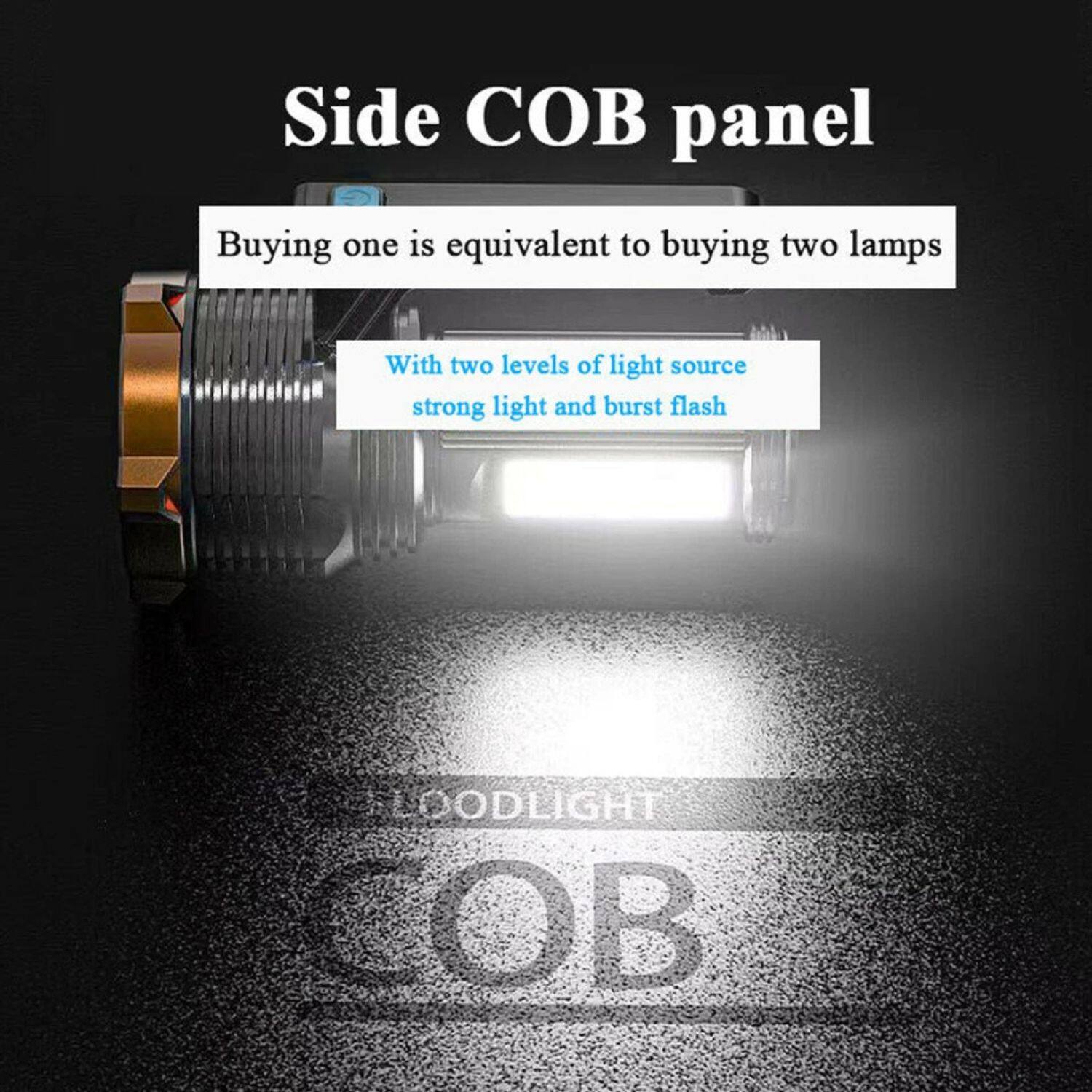 Side COB panel

Buying one is equivalent to buying two lamps

With two levels of light source: strong light and burst flash