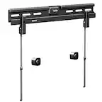 Front. Mount-It! - No Stud TV Wall Mount for 37″ – 85″ TVs Slim Low-Profile Drywall Mount – Up to 110 lbs Support, Black - Black.