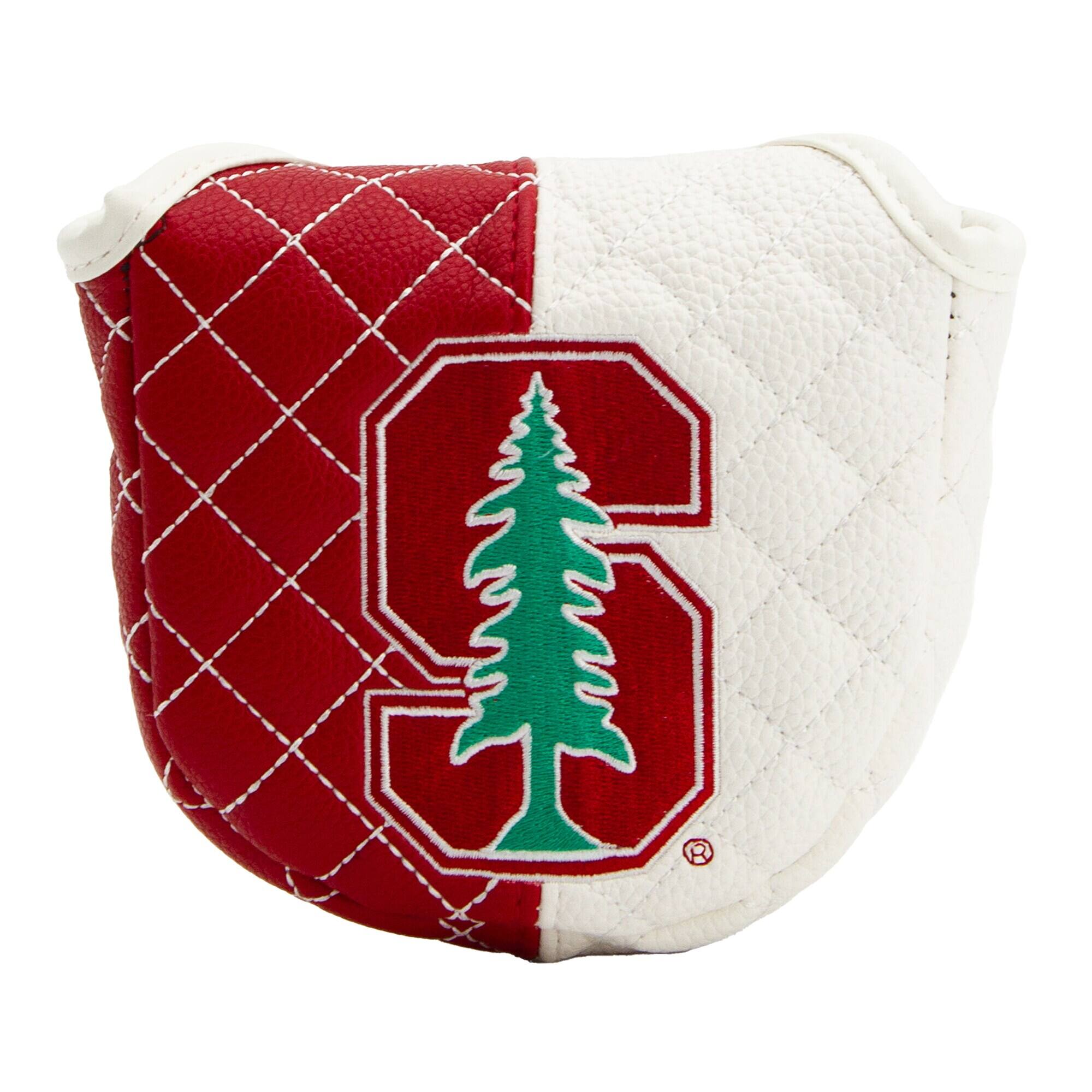 Front. Team Golf - Stanford Cardinal Quilted Mallet Putter Cover - Multicolor.