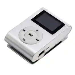 Stock Preferred - Mini Tune Buddy MP3 Player with FM Radio - Silver
