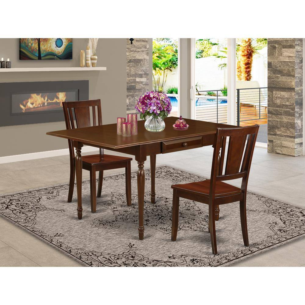 Left. East West Furniture - Dining Room Set Mahogany - Brown.