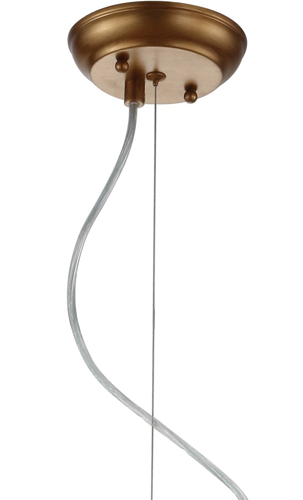 Alt View 4. Jonathan Y - Lynn 21" 3-Tier Metal LED Pendant, Gold - Gold.