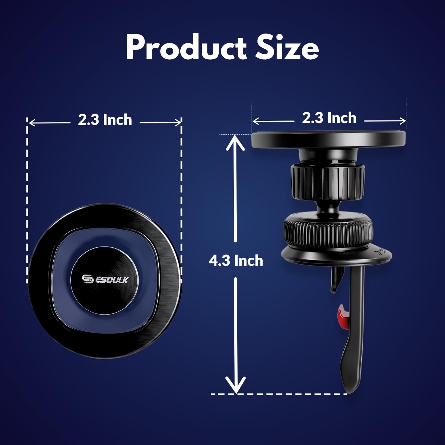 Product Size: 2.3 Inch x 2.3 Inch, Height: 4.3 Inch