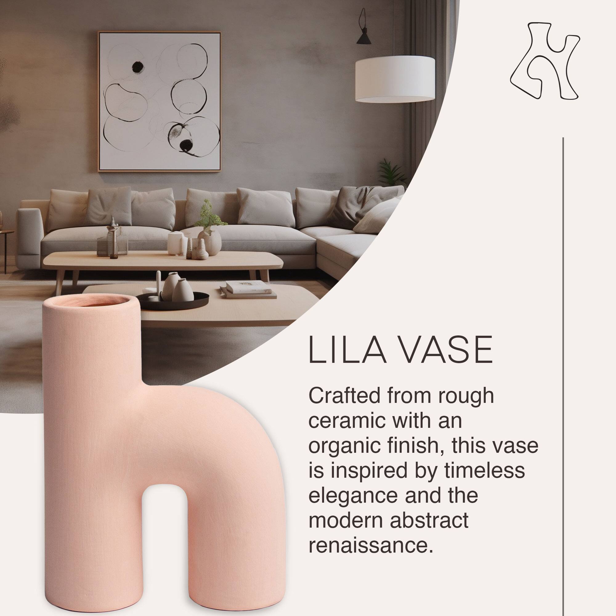 LILA VASE

Crafted from rough ceramic with an organic finish, this vase is inspired by timeless elegance and the modern abstract renaissance.