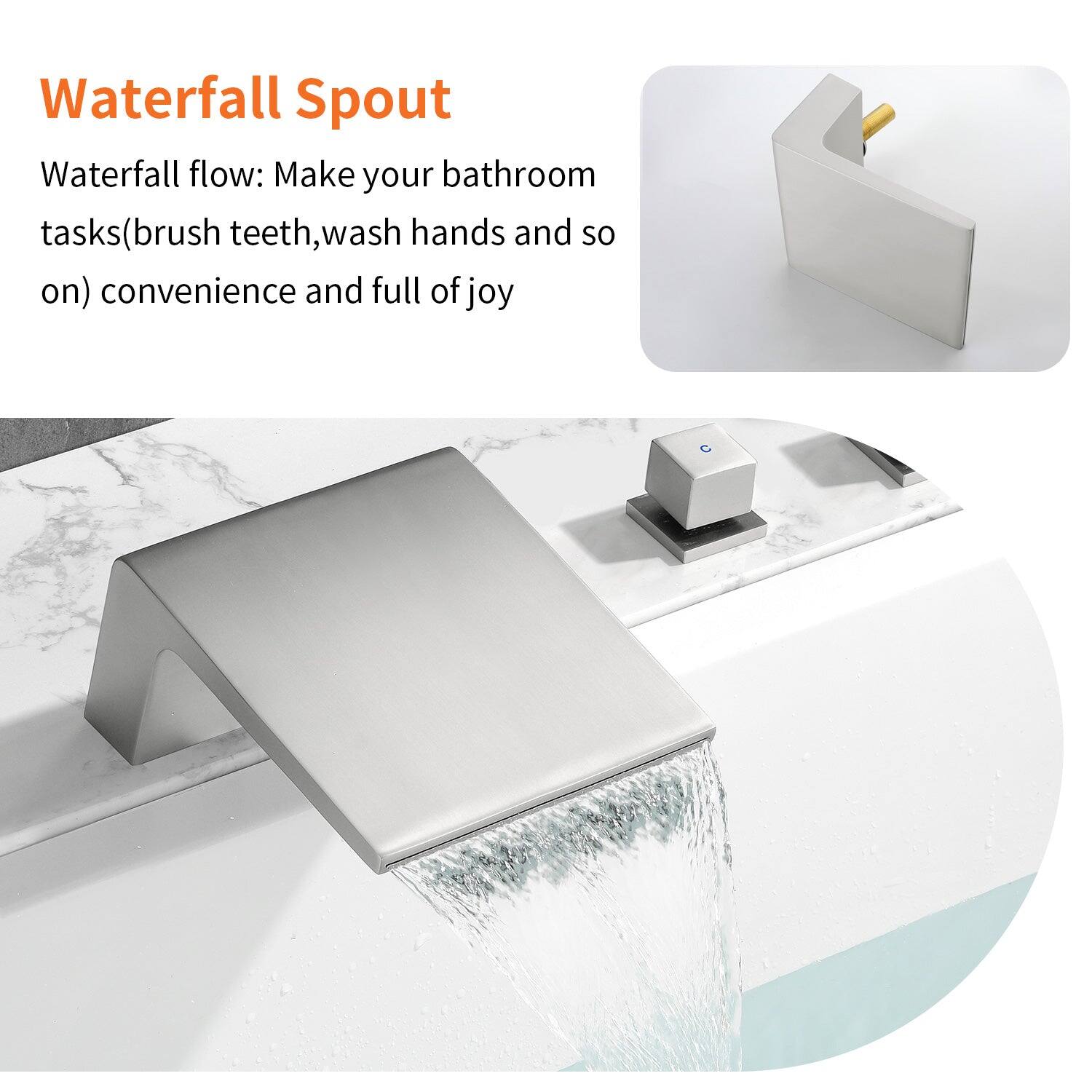 Waterfall Spout

Waterfall flow: Make your bathroom tasks (brush teeth, wash hands and so on) convenience and full of joy