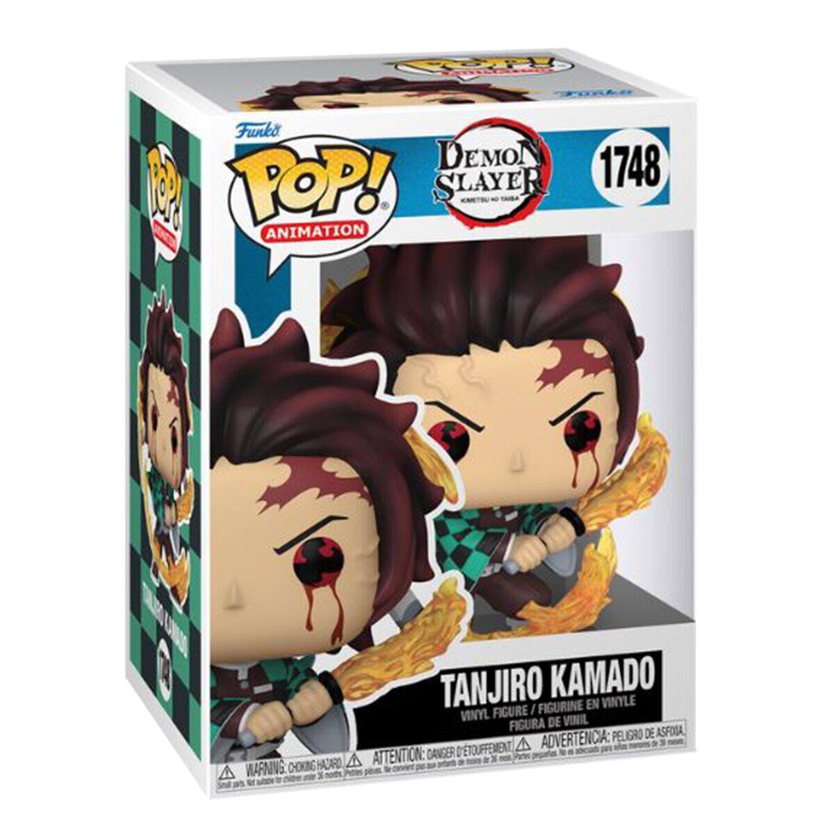 A Funko POP! Animation Demon Slayer 1748 - Tanjiro Kamado figurine en vinyle vinyl figure figura de vinil peligro de asphixia advertencia: 3 attention: choking hazard warning 3