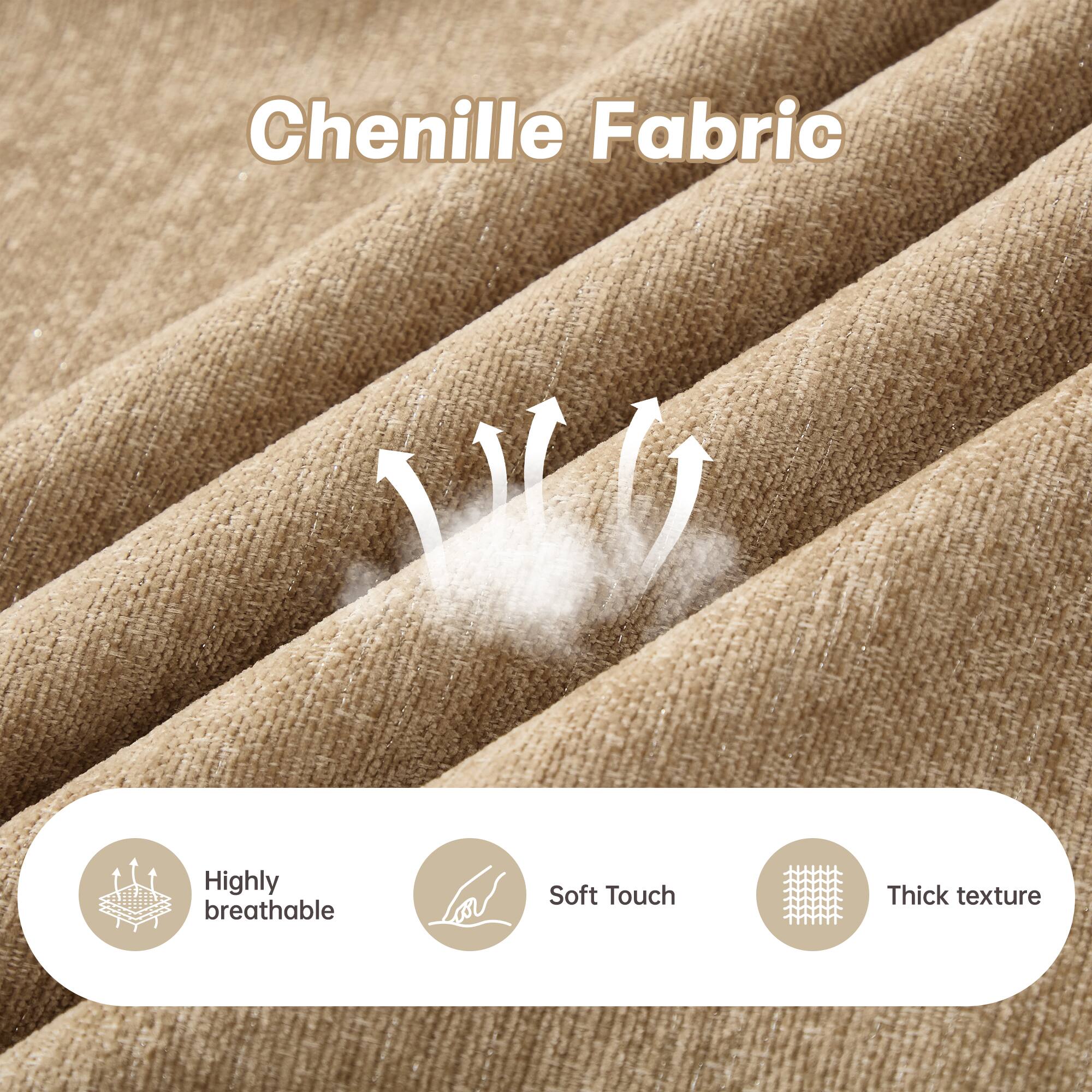 Chenille Fabric

- Highly breathable
- Soft Touch
- Thick texture