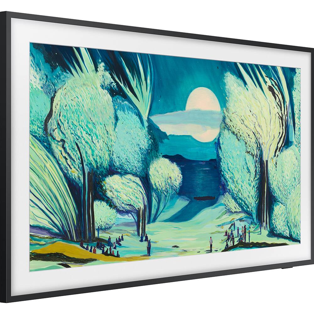 Alt View 6. Samsung - 43" The Frame QLED 4K AI Smart TV (2025) w/ Teak Bezel + Protection Bundle.