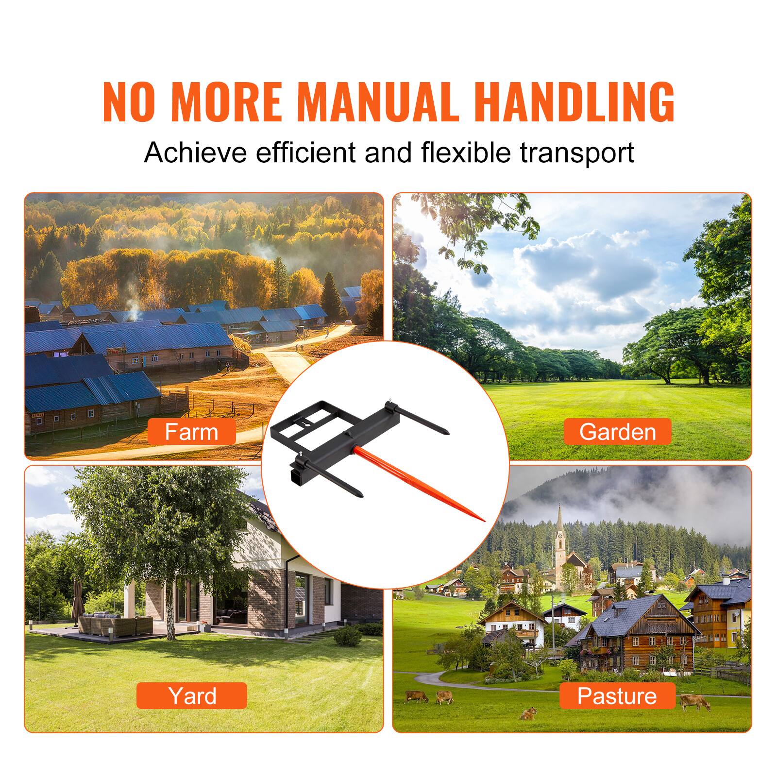 NO MORE MANUAL HANDLING  
Achieve efficient and flexible transport  

Farm  
Garden  
Yard  
Pasture