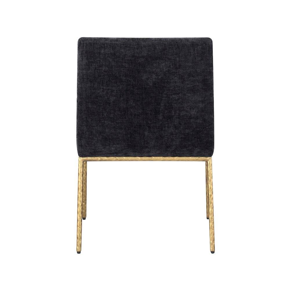 Alt View 4. Meridian Furniture - Reeves Black Chenille Fabric Dining Chair, Set of 2 - Black.