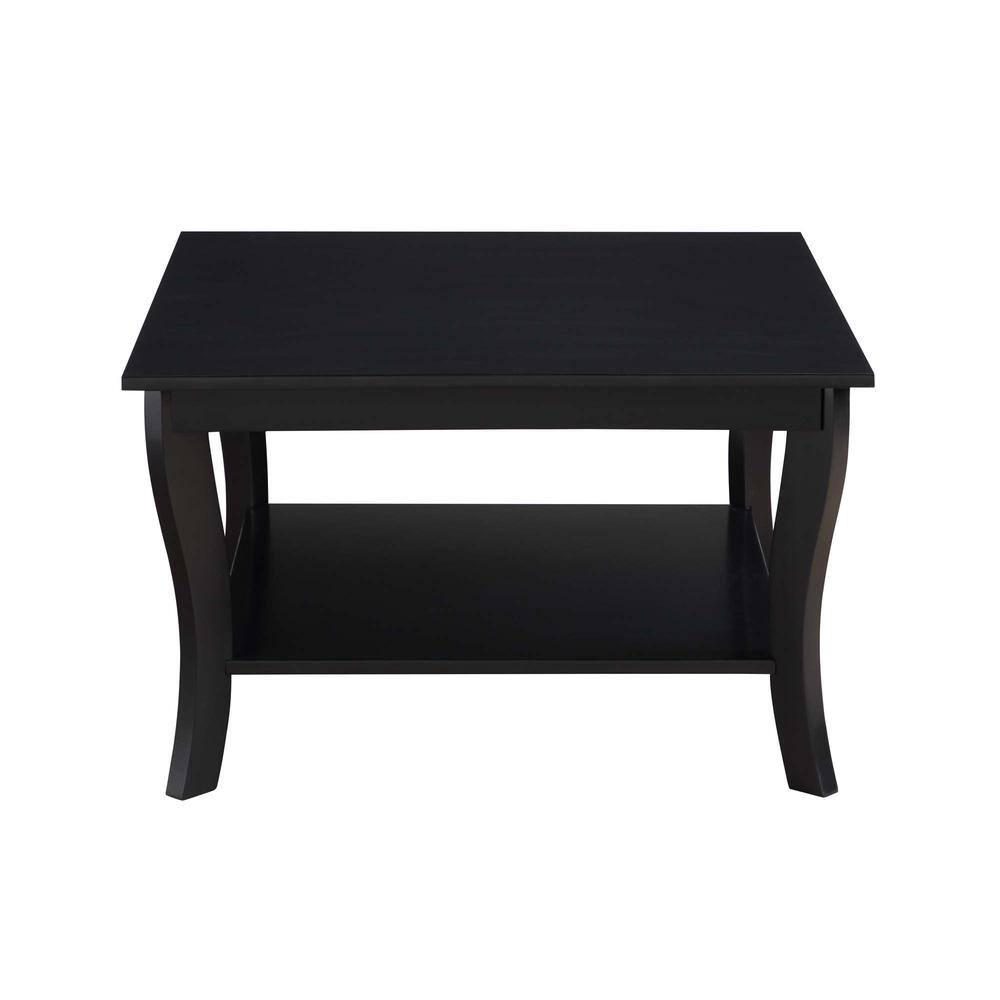 Back. Convenience Concepts - American Heritage Square Coffee Table, Black - BLACK.