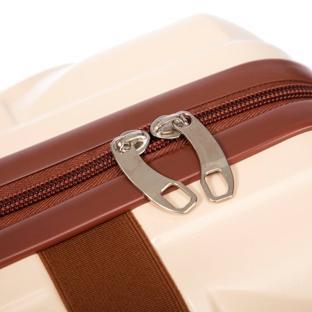 Alt View 1. Ropilly - Ropilly 2 Piece Luggage Set Beige Hard Shell Suitcase with Cosmetic Case 20 Inch - Beige.