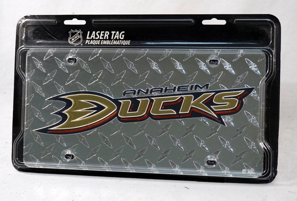 Rico Industries - Anaheim Ducks Hockey Laser Cut Diamond License Plate - Multi