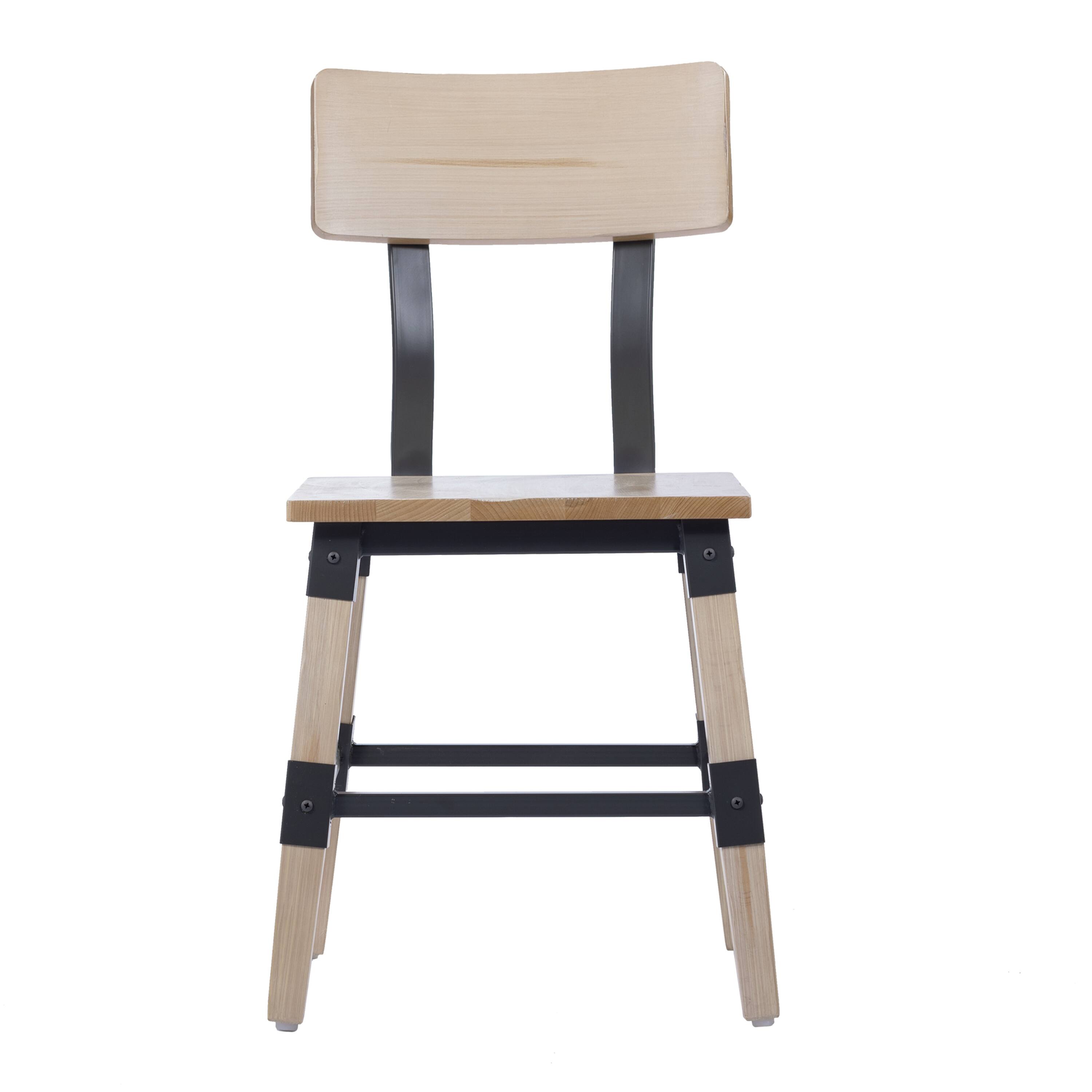 Alt View 9. Emma + Oliver - 2 Pack Commercial Grade Rustic Antique Industrial Style Wood Dining Chair - Antique White.