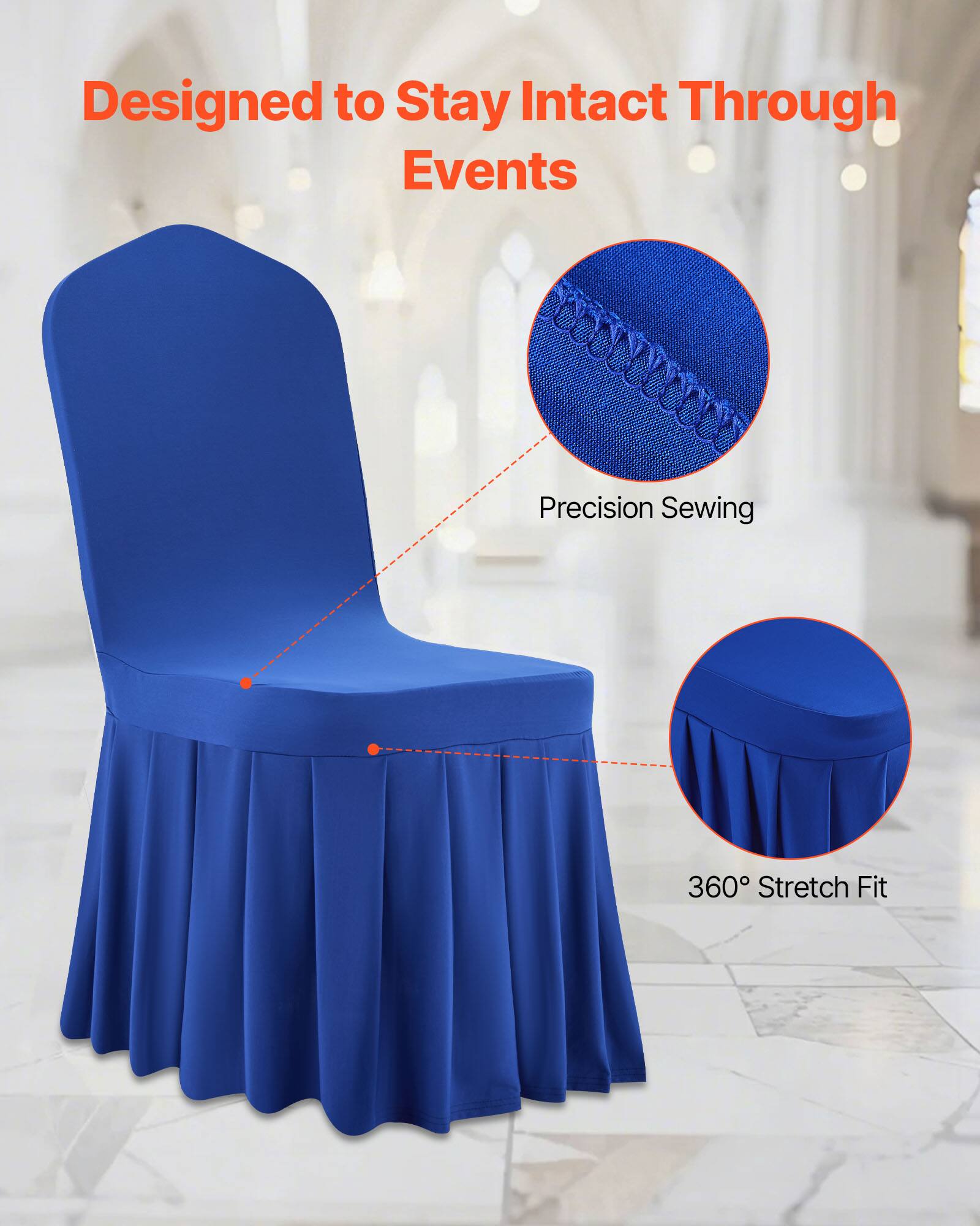Designed to Stay Intact Through Events

Precision Sewing

360° Stretch Fit