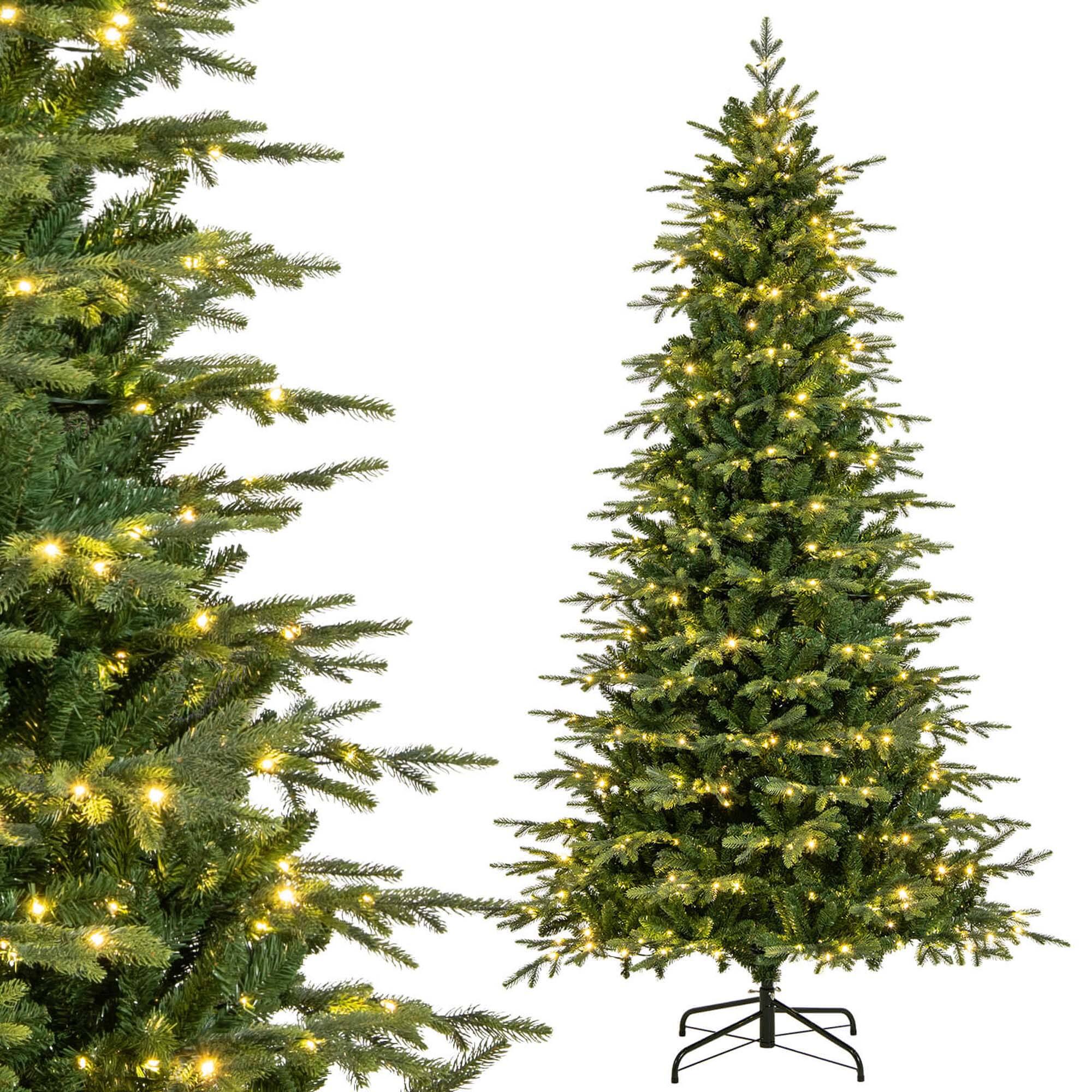Alt View 10. Costway - Costway 9 FT Artificial Christmas Tree with 1770 Branch Tips 560 LED Lights 3 Timers Remote - Green.