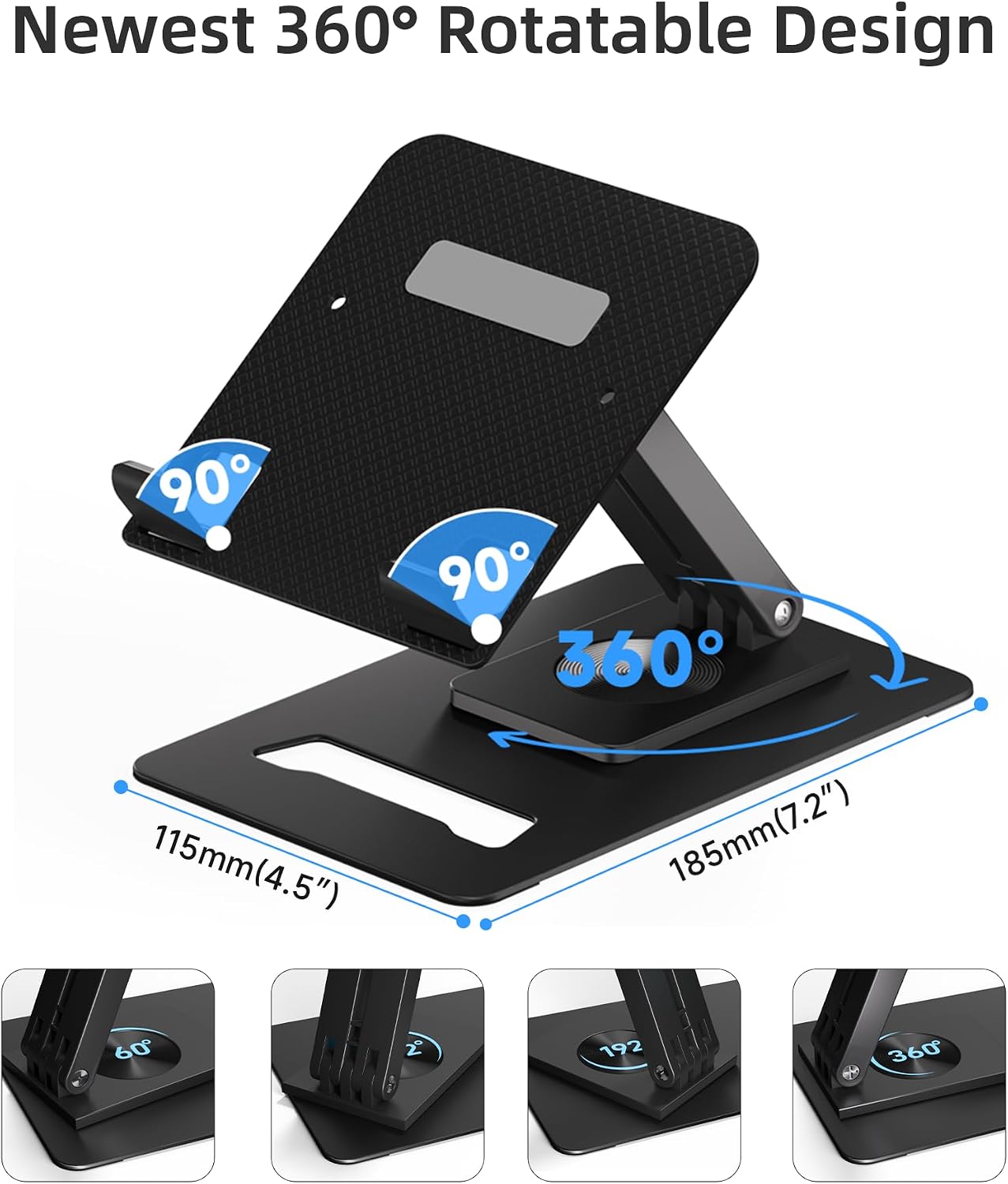 Ingnok Adjustable Tablet and Portable Monitor Stand with 360 Degree ...