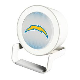 Keyscaper - Los Angeles Chargers Linen Print Nightlight Charger & Bluetooth Speaker - White