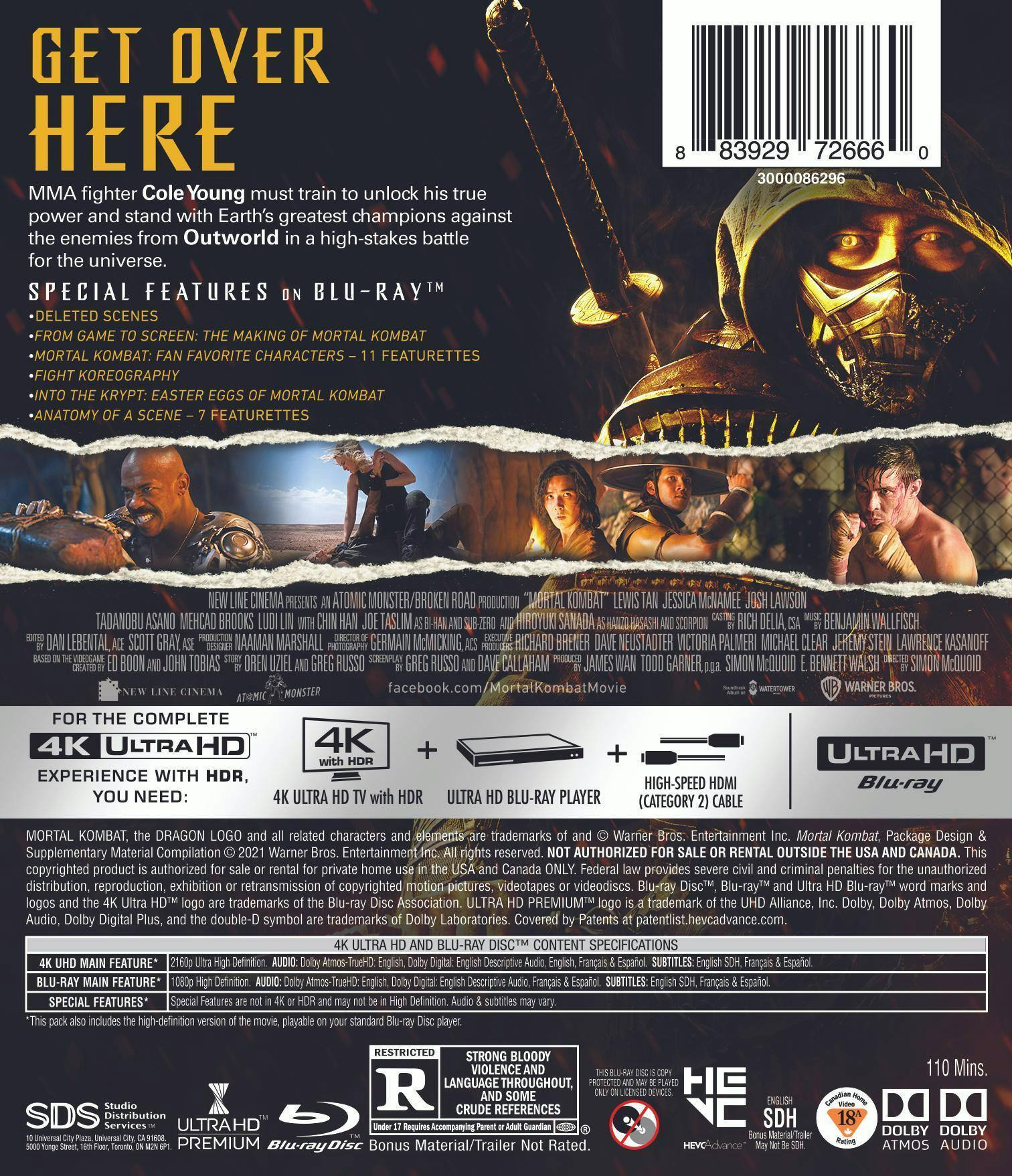 Back. Mortal Kombat (4K Ultra HD + Blu-ray) [UHD].