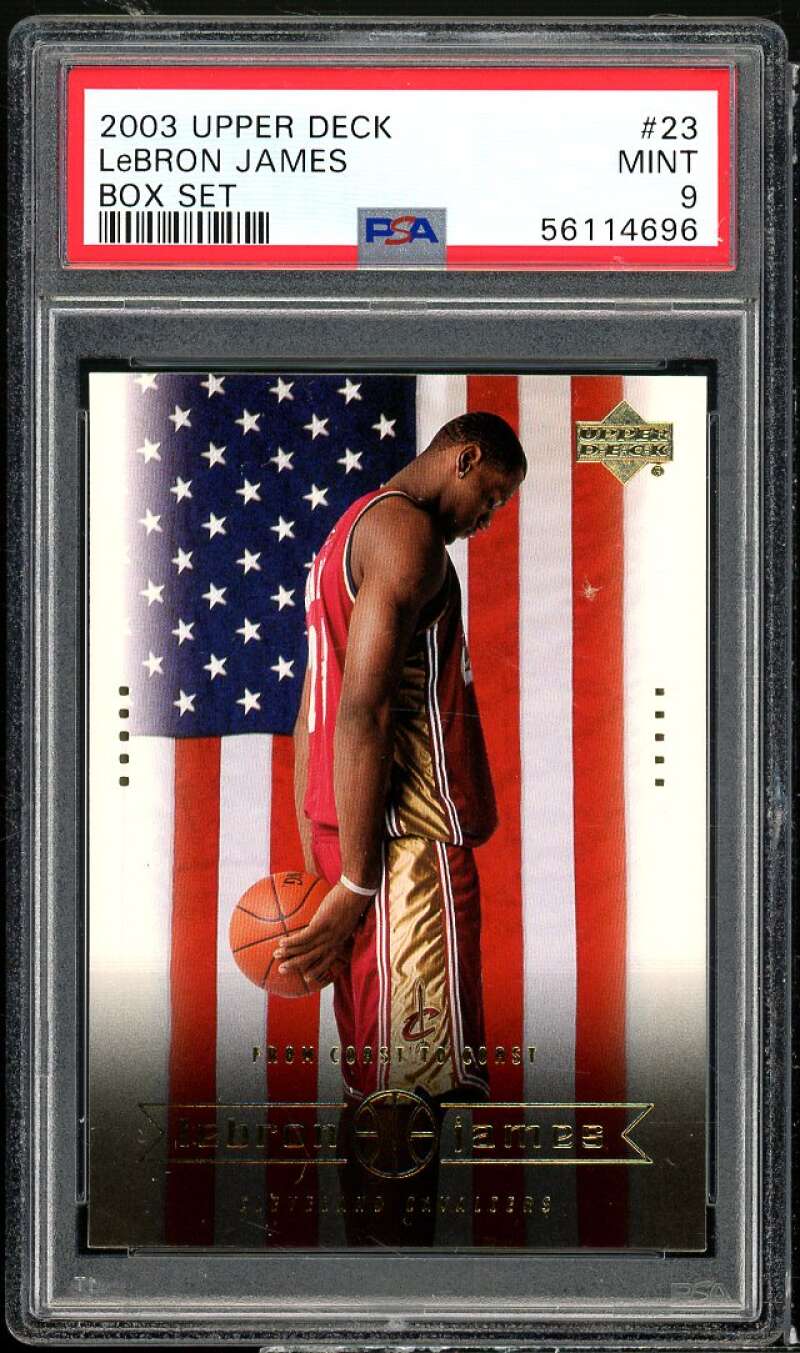 2003 UPPER DECK LeBRON JAMES BOX SET FSA #23 MINT 9 56114696 PSA