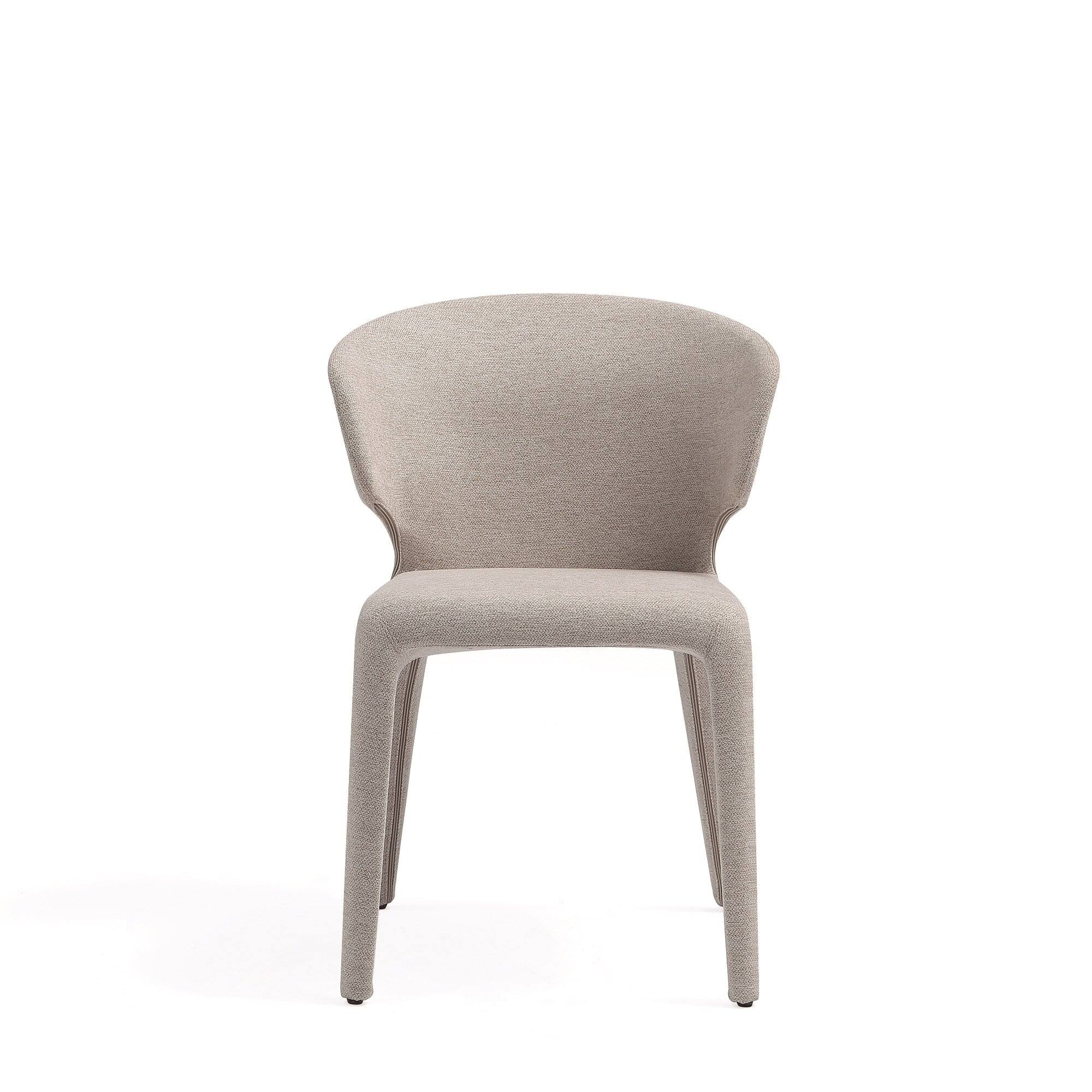 Back. Manhattan Comfort - Conrad Mid-Century Modern Upholstered Dining Chair - Set of 2 - Wheat.
