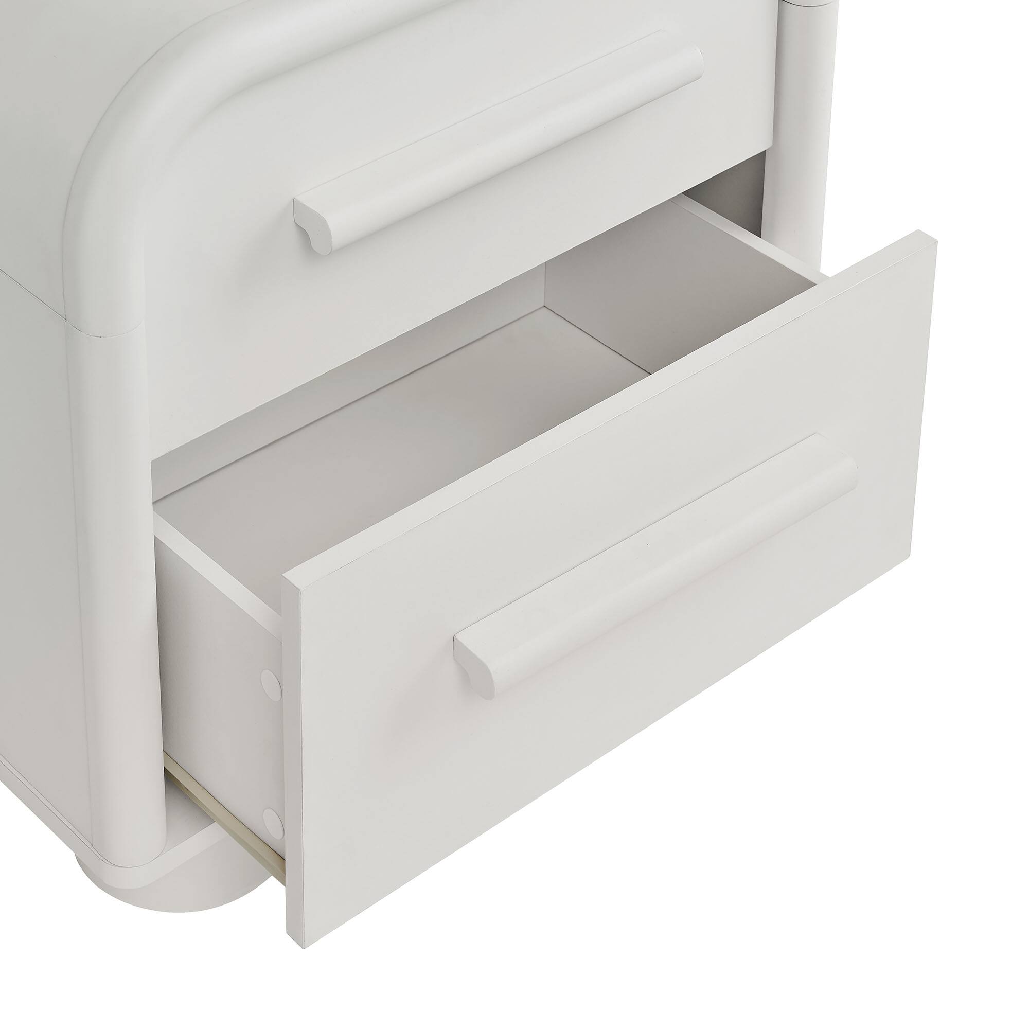 Alt View 6. Modway - Bellamy Curved 2-Drawer Nightstand by Modway - White Matte.