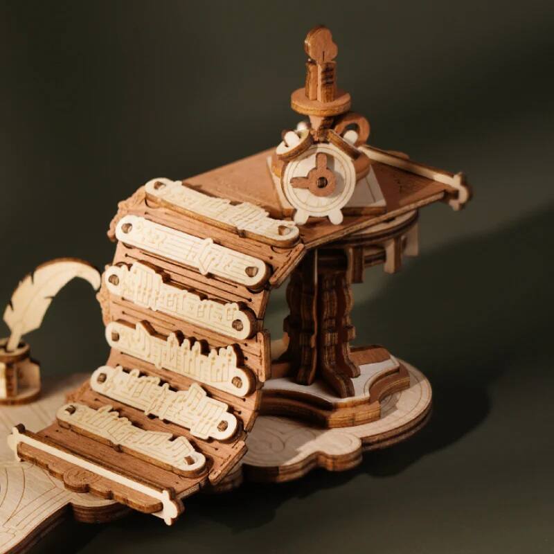 Alt View 8. ROKR - ROKR Magic Harp 3D Wooden Puzzle, Self-Playing Mechanical Music Box, 350pcs.