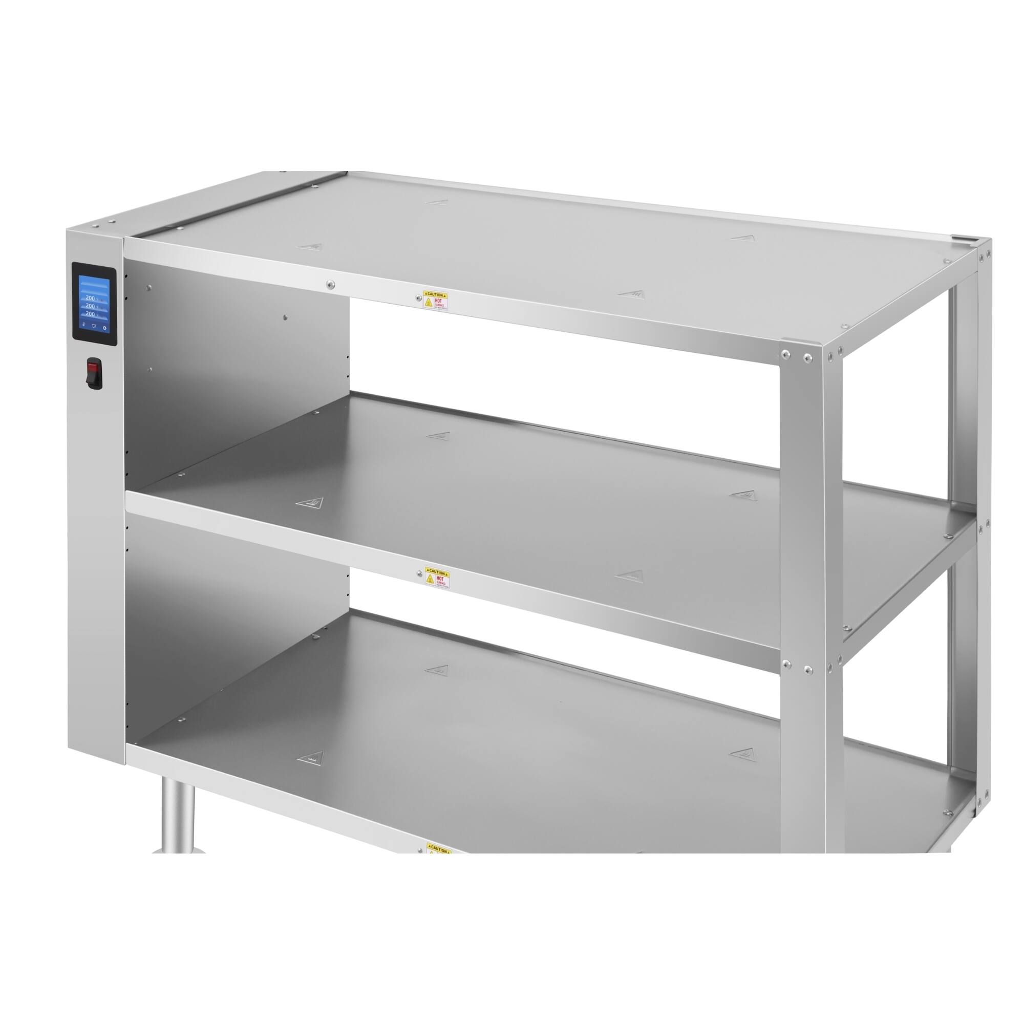Alt View 6. Koolmore - Three-Shelve Commercial Take Out Warmer Cabinet with Touch Screen in Stainless-Steel, UL and NSF Listed (KM-WSC-T3) - Silver.
