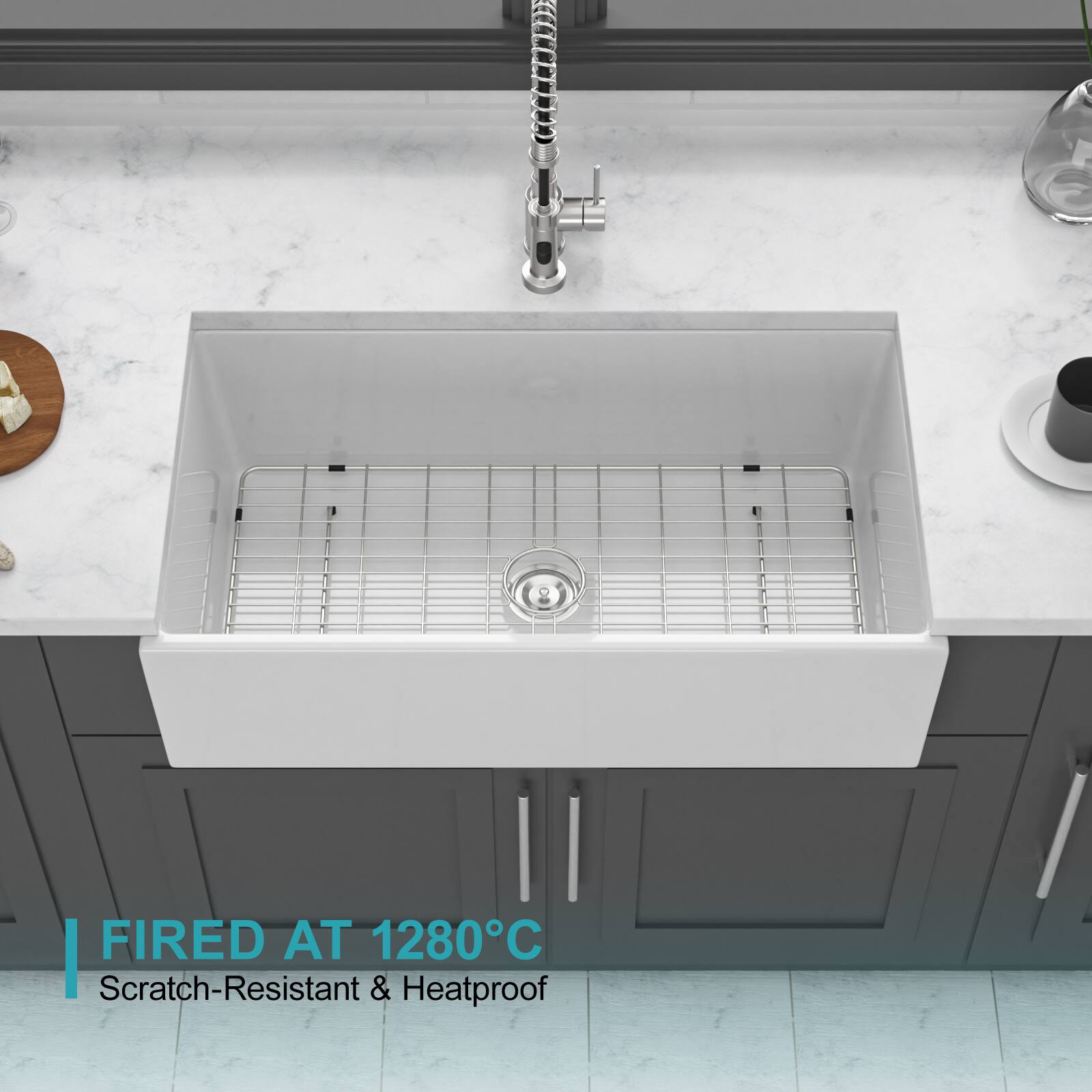 FIRED AT 1280°C  
Scratch-Resistant & Heatproof